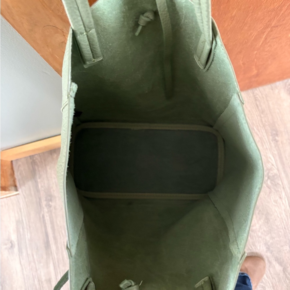 Montana West Sage Green Pebbled Leather Tote - Picture 2 of 2